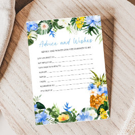Papier Aloha Pineapple Baby Shower Advice and Wishes Game