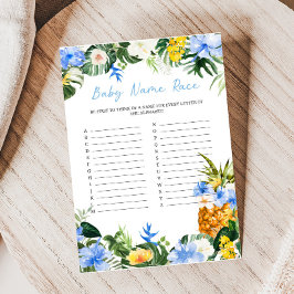 Papier Aloha Pineapple Baby Shower Name Race Game