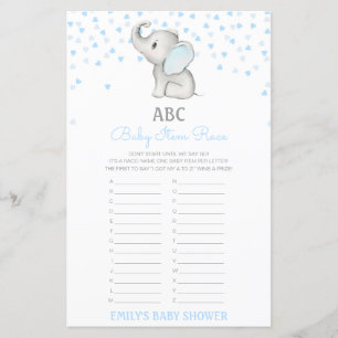 Papier Alphabet Baby Item Baby shower Jeu IMPRIMÉ