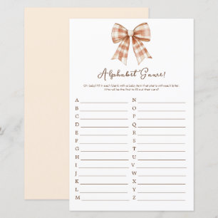 Papier Alphabet de Baby shower de fille de la croupe rose