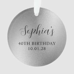 Papier alu Glam Argent 40e Anniversaire Photo