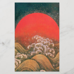 Papier AMATÉRASU, GODDESS SOLEIL, noir rouge