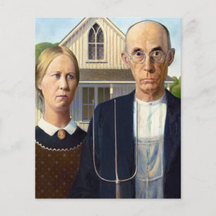 Papier American gothique classique peinture Grant Wood