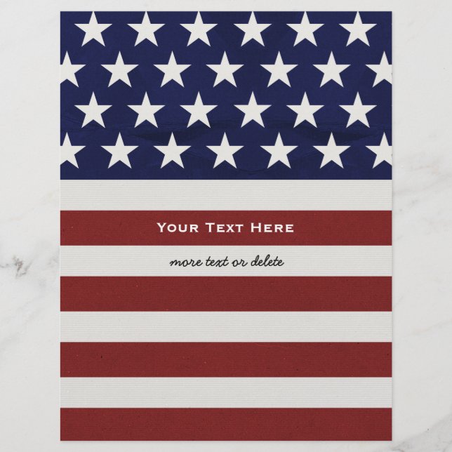 Papier American USA Flag Patriotic July 4th Custom (Devant)