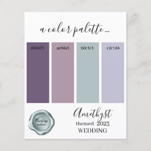 Papier Amethyst couleurs Mariage Palette Card 2023