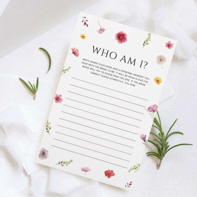 Papier Amour dans Bloom Fête des mariées Devinez qui jeu (Créateur téléchargé)