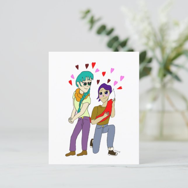 Papier amour de queue (Debout devant)