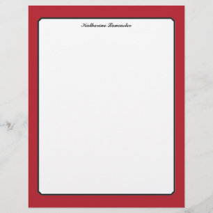 Papier Amour papillon Bordure rouge couleur solide 5