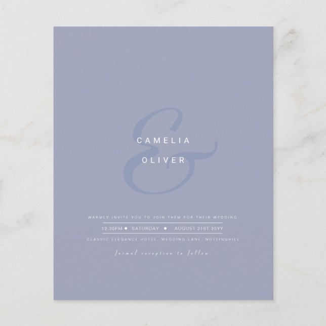 Papier Ampersand Mariage moderne Inviter QR Code RSVP (Devant)