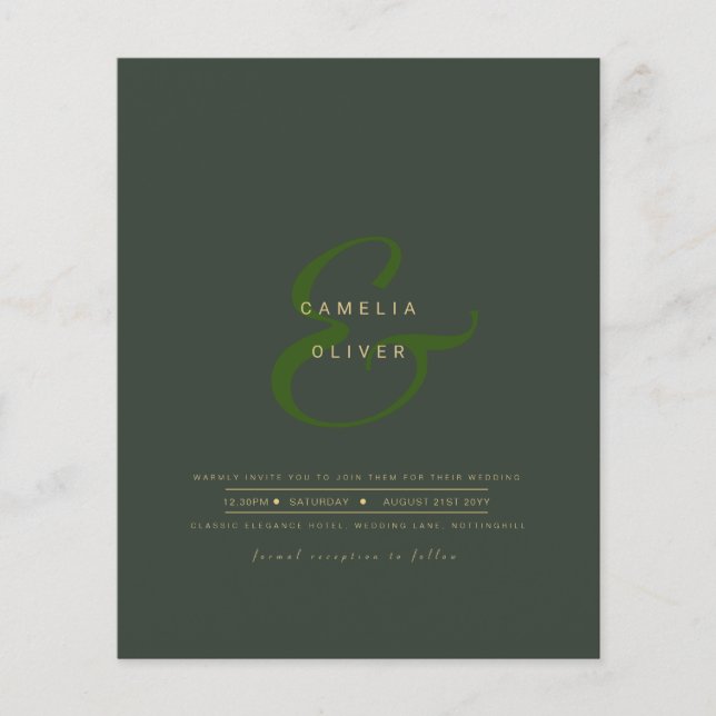 Papier Ampersand Mariage moderne Inviter QR Code RSVP (Devant)