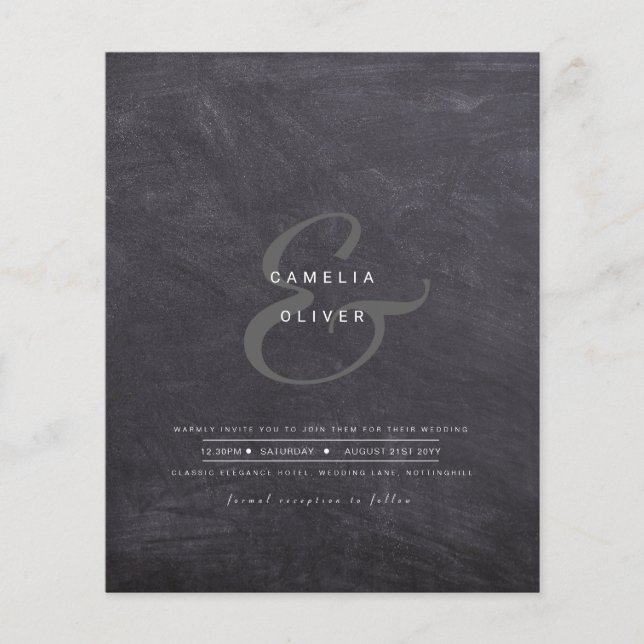 Papier Ampersand Mariage moderne Inviter QR Code RSVP (Devant)