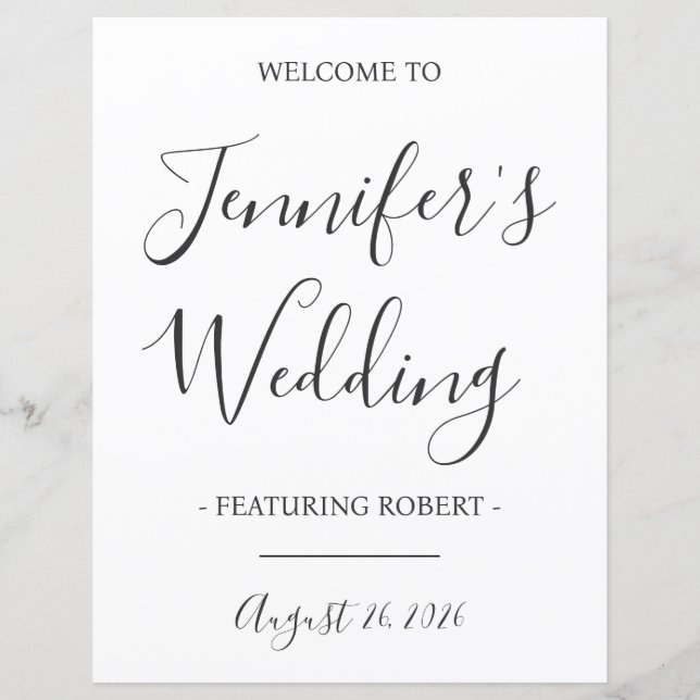 Papier Amusante Affiche de bienvenue De Réception De Mari (Devant)