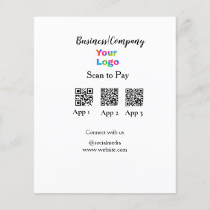 Papier Analyser pour payer le logo de l'entreprise Q R co
