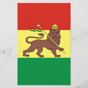 Papier Ancien drapeau éthiopien avec Lion de Juda