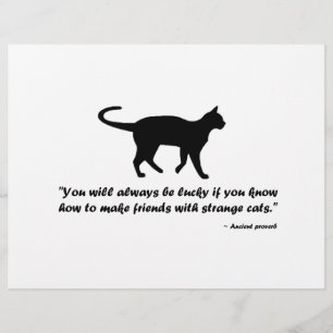 Papier Ancien proverbe de chat