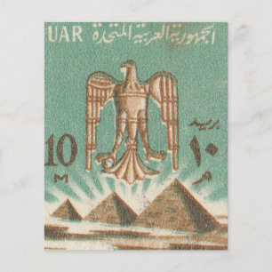 Papier Ancien timbre postal africain avec pyramides