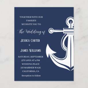 Papier Ancre Bleu Marine Nautilus Mariage Plage Bateau