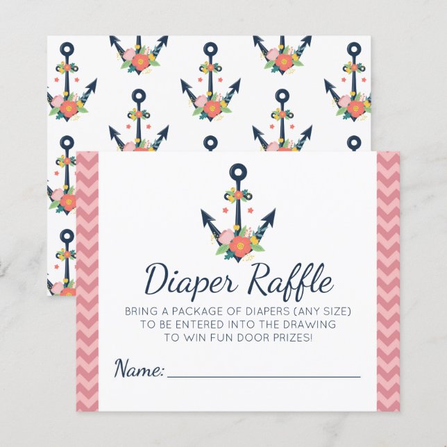 Papier Ancre de chapelure  Floral Girl Baby shower (Devant / Derrière)