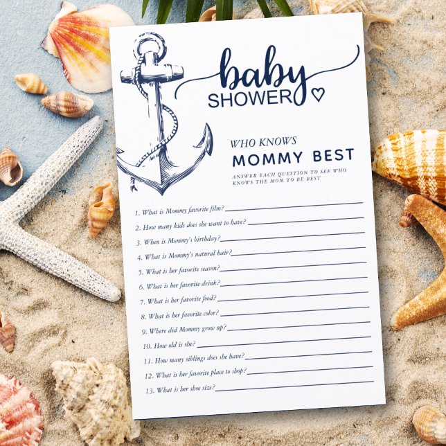 Papier Ancre nautique qui connaît maman meilleur Baby sho (Créateur téléchargé)