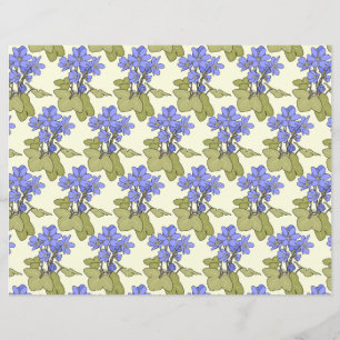 Papier Anémones bleues