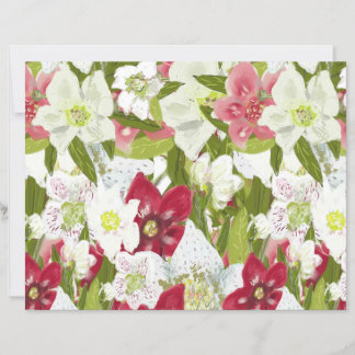 Papier Anémones de Noël-Hellebores Peintes Florales