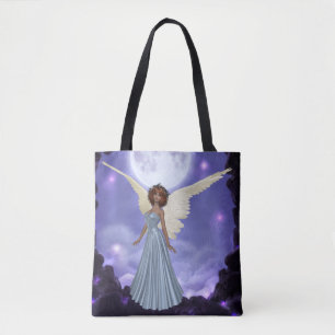 Papier Angel bleu sur tout le sac fourre-tout