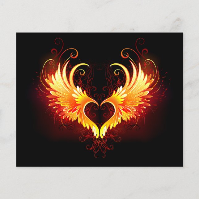 Papier Angel Fire Heart with Wings (Devant)