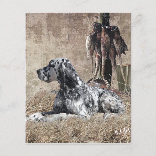 Papier Anglais Setter, Poster de Tapisserie de chasse de  (Devant)
