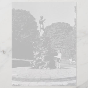 Papier Angleterre vintage Londres Peter Pan statue Kensin