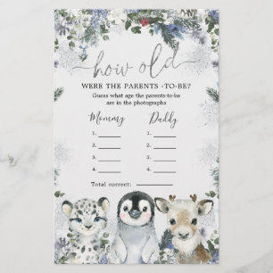 Papier Animal arctique Hiver Onederland Comment vieux par