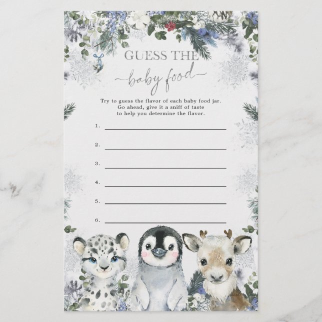 Papier Animal arctique Hiver Onederland Guess Baby Food (Devant)