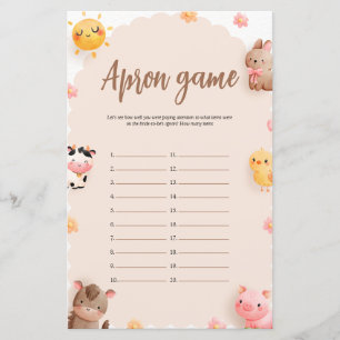 Papier Animaux de ferme Jeu de Fête des mariées d'aire