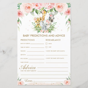 Papier Animaux de la jungle Prédictions et conseils flora