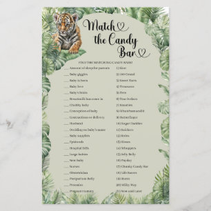 Papier Animaux Safari Tropical Match The Candy Bar jeu