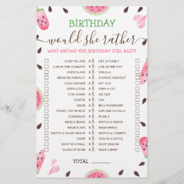 Papier Anniversaire Elle Plutôt éditable jeu Watermelon