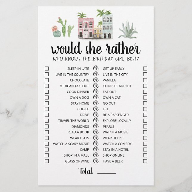 Papier Anniversaire Plutôt éditable jeu (Devant)