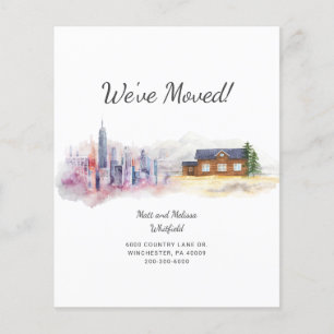 Papier Annonce de déménagement aquarelle Budget Nous avon