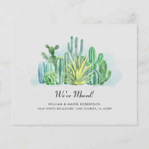 Papier Annonce de déménagement de cactus de budget modern