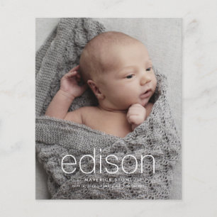 Papier Annonce de naissance de bébé photo à petit budget