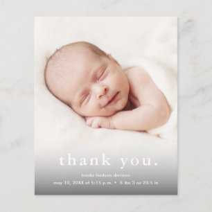 Papier Annonce de naissance et remerciement photo bébé bu