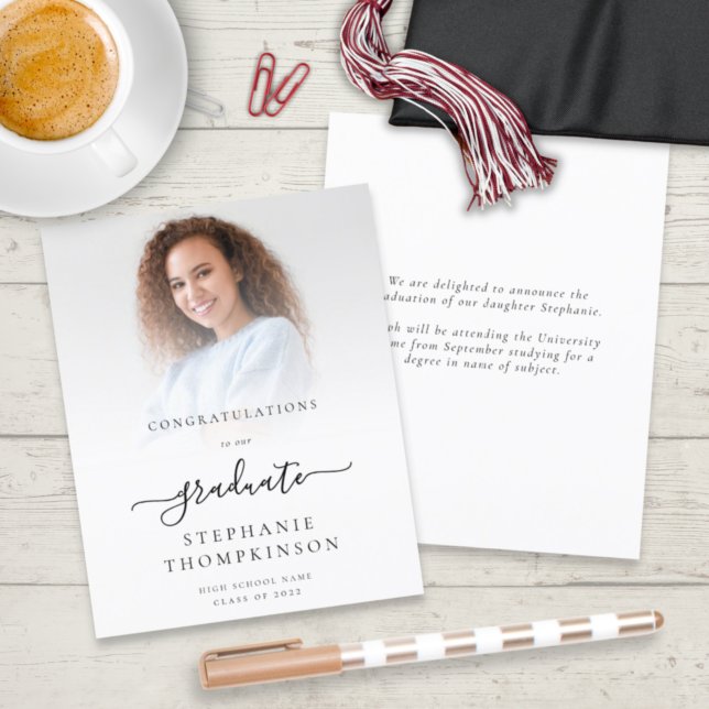 Papier Annonce de photo de remise de diplôme Budget Minim (Créateur téléchargé)