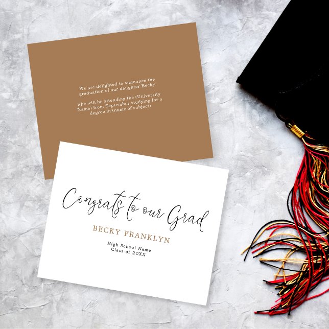 Papier Annonce de remise de diplôme avec un scénario simp (Créateur téléchargé)