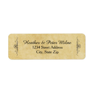 Papier antique - Étiquettes d'adresse de retour