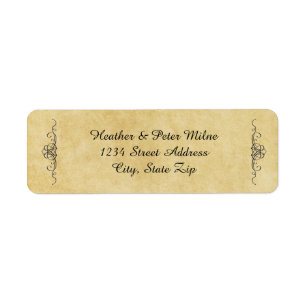 Papier antique - Étiquettes d'adresse de retour