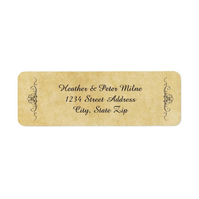 Papier antique - Étiquettes d'adresse de retour (Devant)