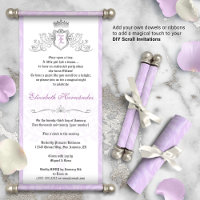 Any Color Once Upon a Time DIY Scroll invitations