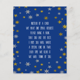 Papier Apportez un livre Baby shower Little Star