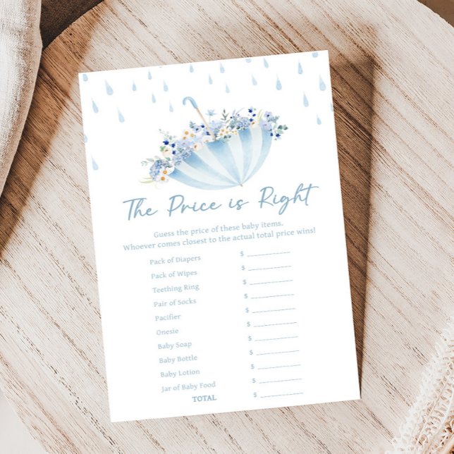 Papier April Bring May Flowers Shower Price is Right Game (April Shower Bring May Flowers Baby Shower Game)