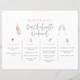 Papier Aquarelle Bachelorette week-end