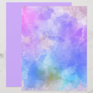 Papier Aquarelle bleu rose violet Scrapbook 8,5X11